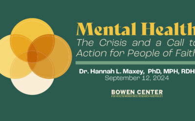 Presentation: Bowen Director Dr. Maxey gives lecture on intersection of faith and mental health